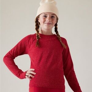 Athleta girls power up top in red size XL/ 14